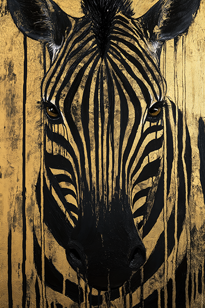 Golden Zebra III - Jeedar Art Gallery