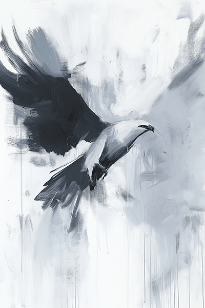 Monochrome Flight - Jeedar Art Gallery