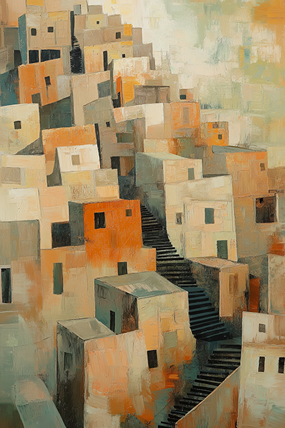 Stairs of the Hill City - Jeedar Art Gallery