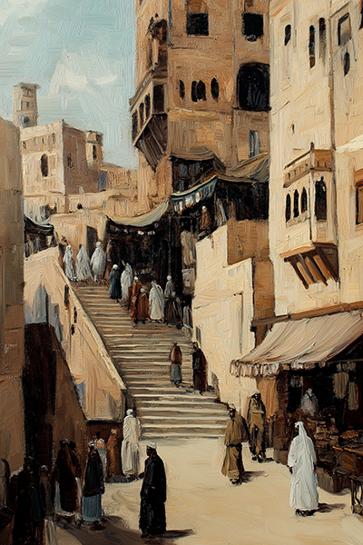 Steps of the Old City - Jeedar Art Gallery