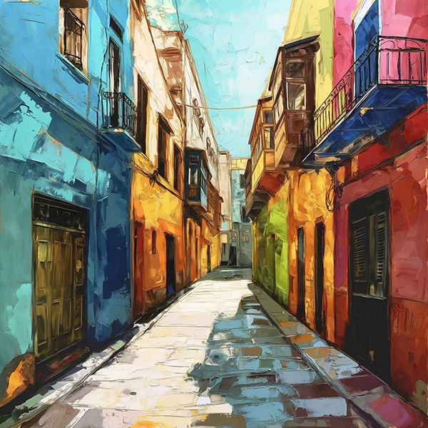 Vibrant Alley - Jeedar Art Gallery