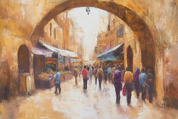 Market Under the Arch - Jeedar Art Gallery