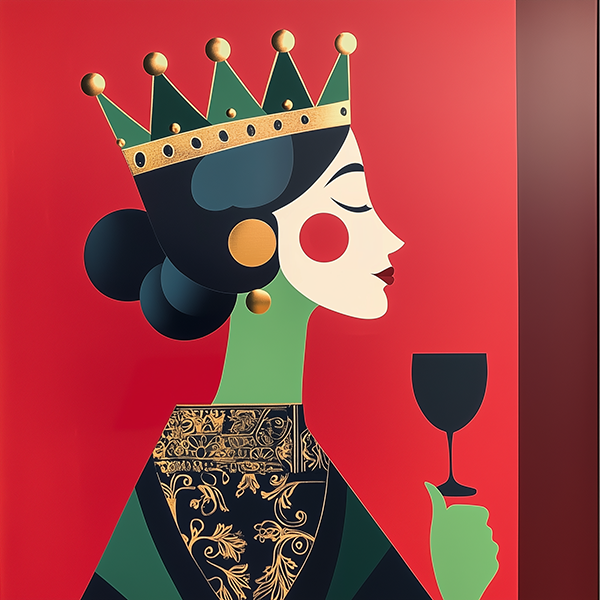 Queen with Wine Glass