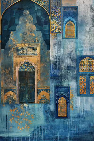 Blue Mosaic Gateway - Jeedar Art Gallery