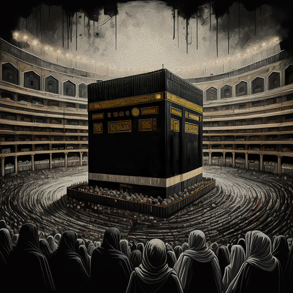 Eternal Devotion at the Kaaba - Jeedar Art Gallery