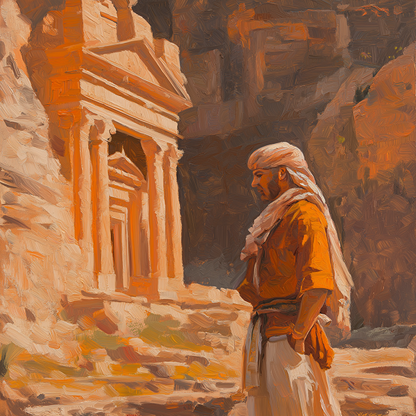 Silent Reflection at Petra - Jeedar Art Gallery