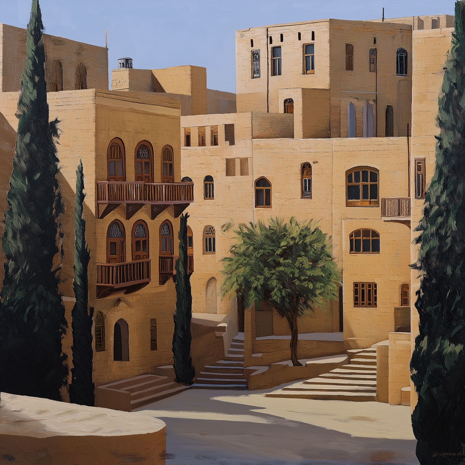 Quaint Courtyard in Salt - Jeedar Art Gallery