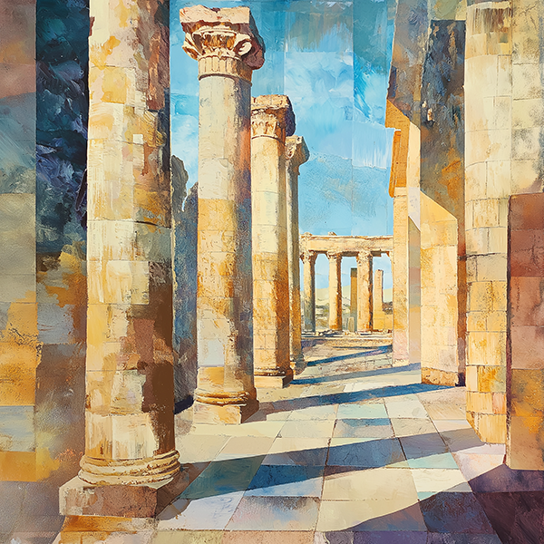 Roman Ruins in Jerash - Jeedar Art Gallery