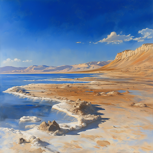 The Shores of the Dead Sea - Jeedar Art Gallery