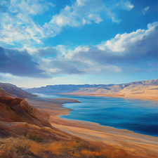 Majestic View of the Dead Sea - Jeedar Art Gallery