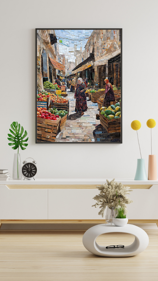 Market Day in the Old City - Jeedar Art Gallery