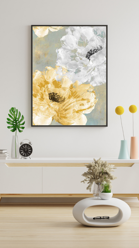 Golden and White Blooms I