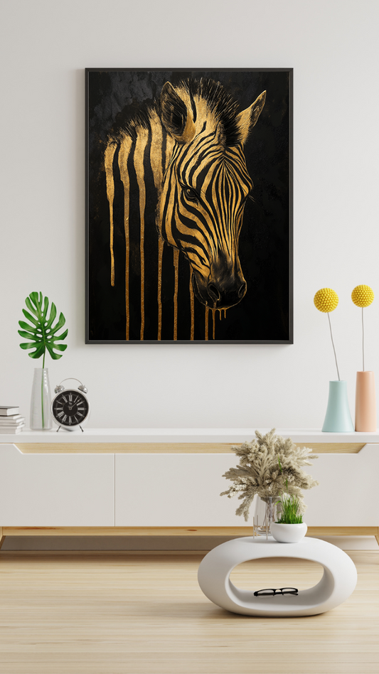 Golden Zebra II - Jeedar Art Gallery