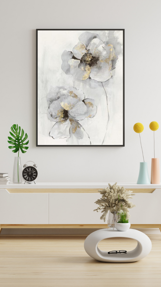 Gilded Floral Harmony I