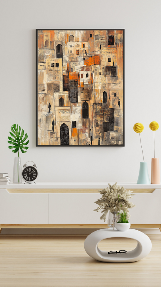 Labyrinthine Cityscape - Jeedar Art Gallery