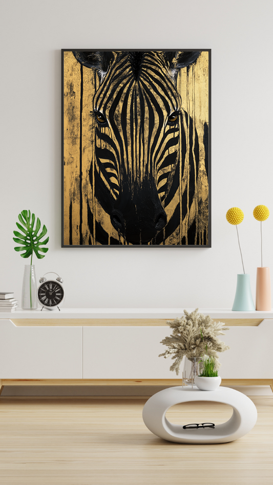 Golden Zebra III - Jeedar Art Gallery