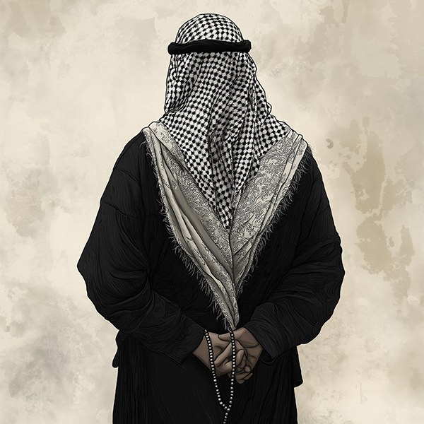 Man in Traditional Keffiyeh