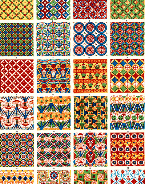 Vibrant Motif Grid