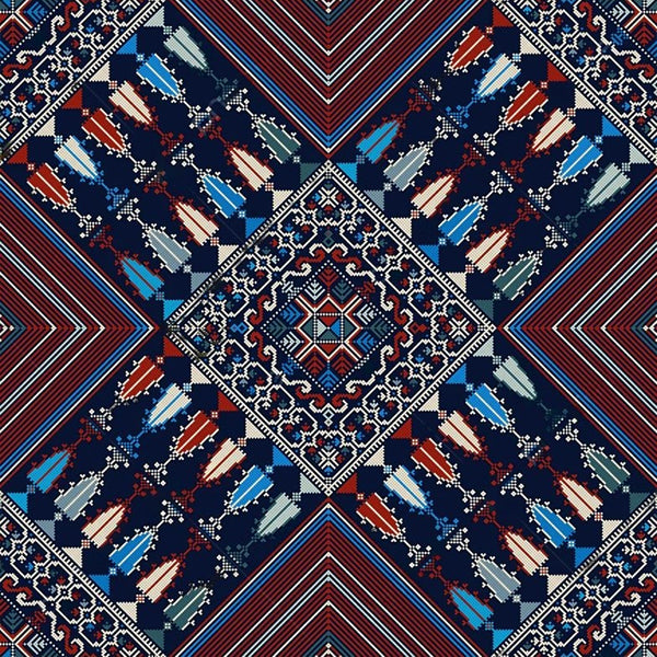 Tapestry-Inspired Geometric Pattern