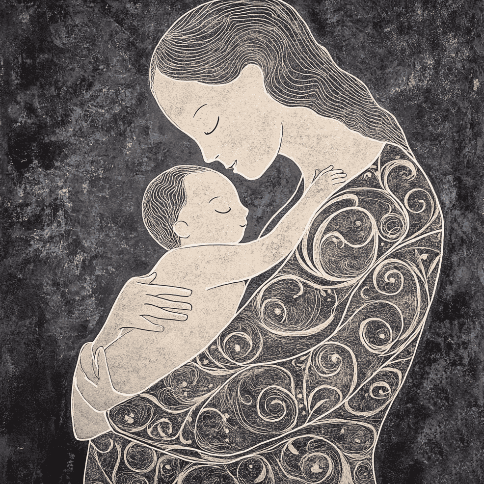 A Mother's Gentle Embrace